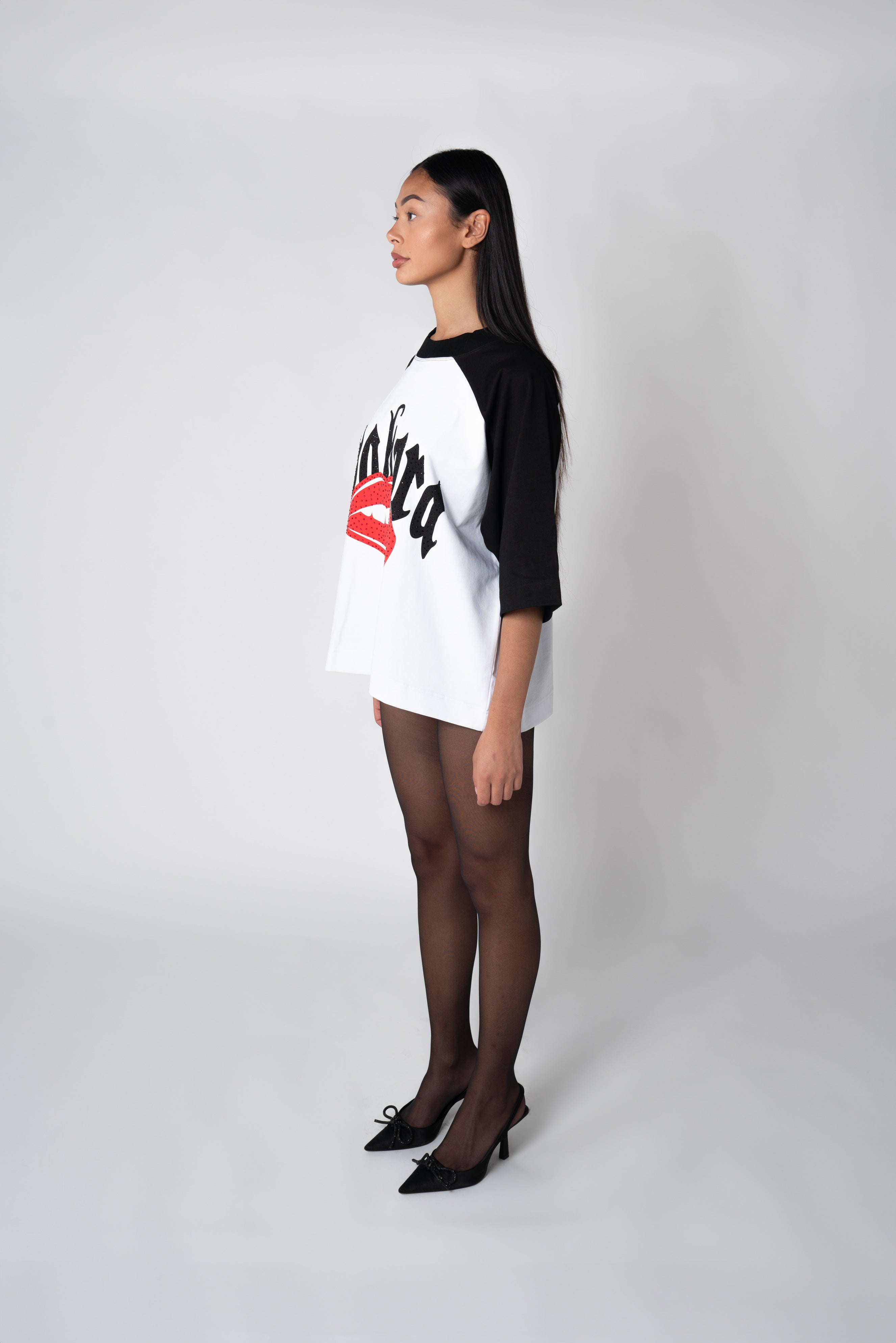 Lips T-shirt - White/Black