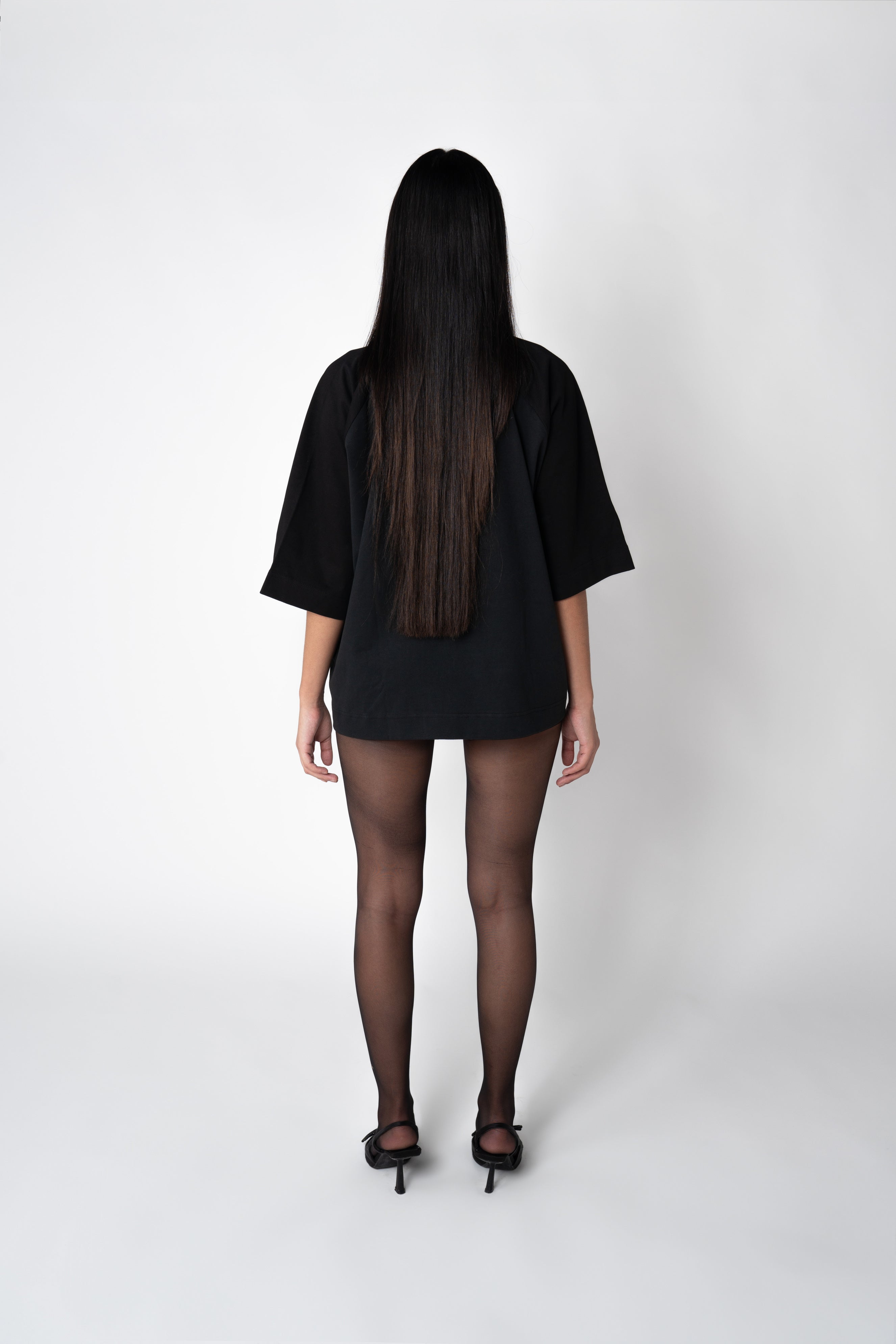 T-SHIRT LIPS_ DARK GREY//BLACK
