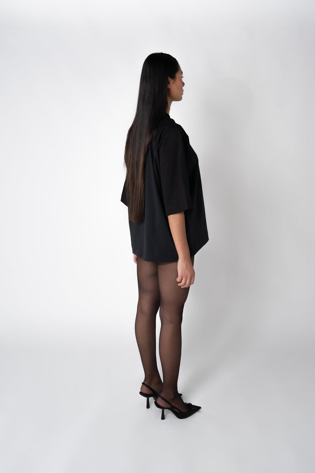 T-SHIRT LIPS_ DARK GREY//BLACK