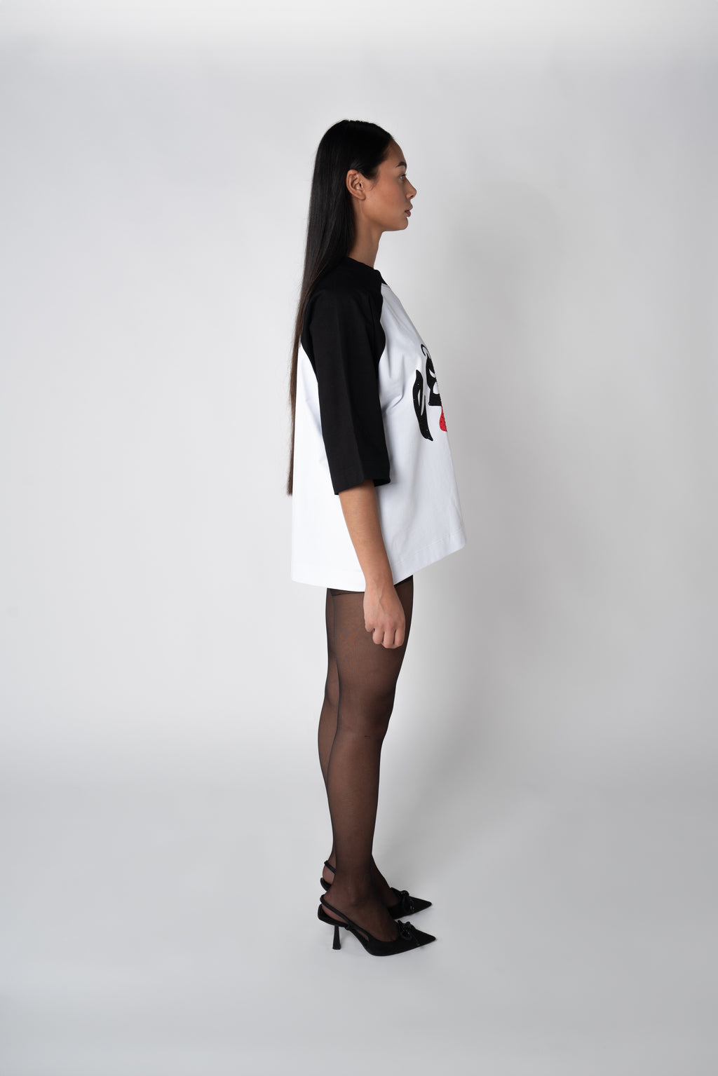 Lips T-shirt - White/Black