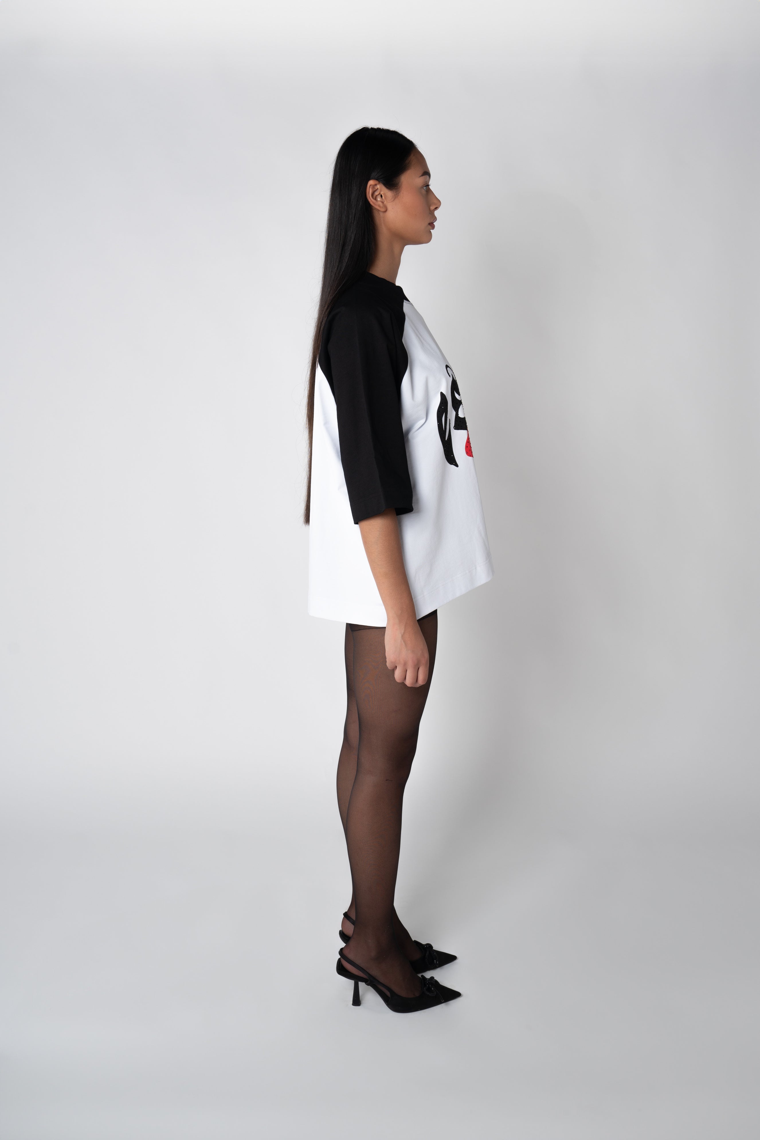 Lips T-shirt - White/Black