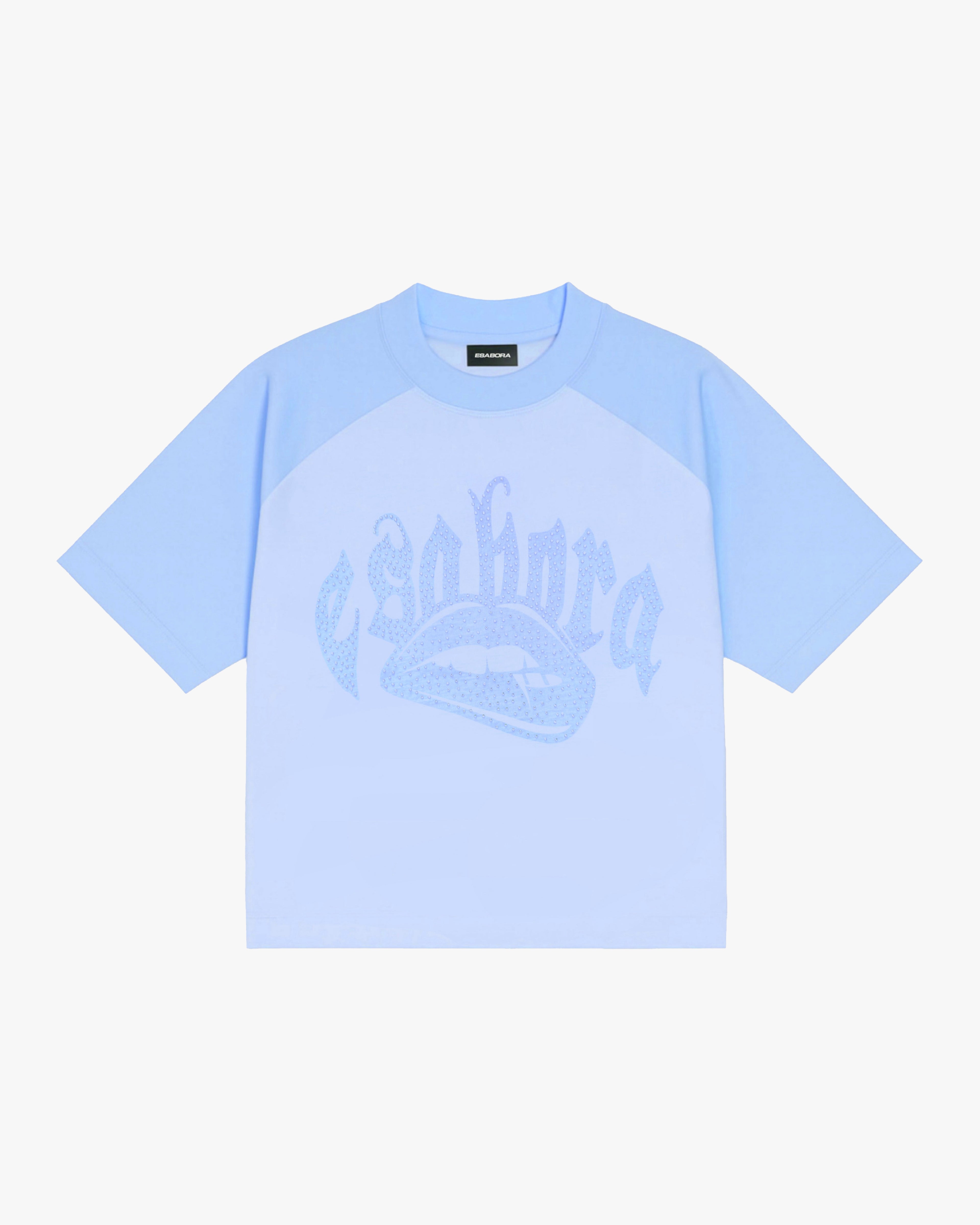 T-SHIRT LIPS_ BABY BLUE