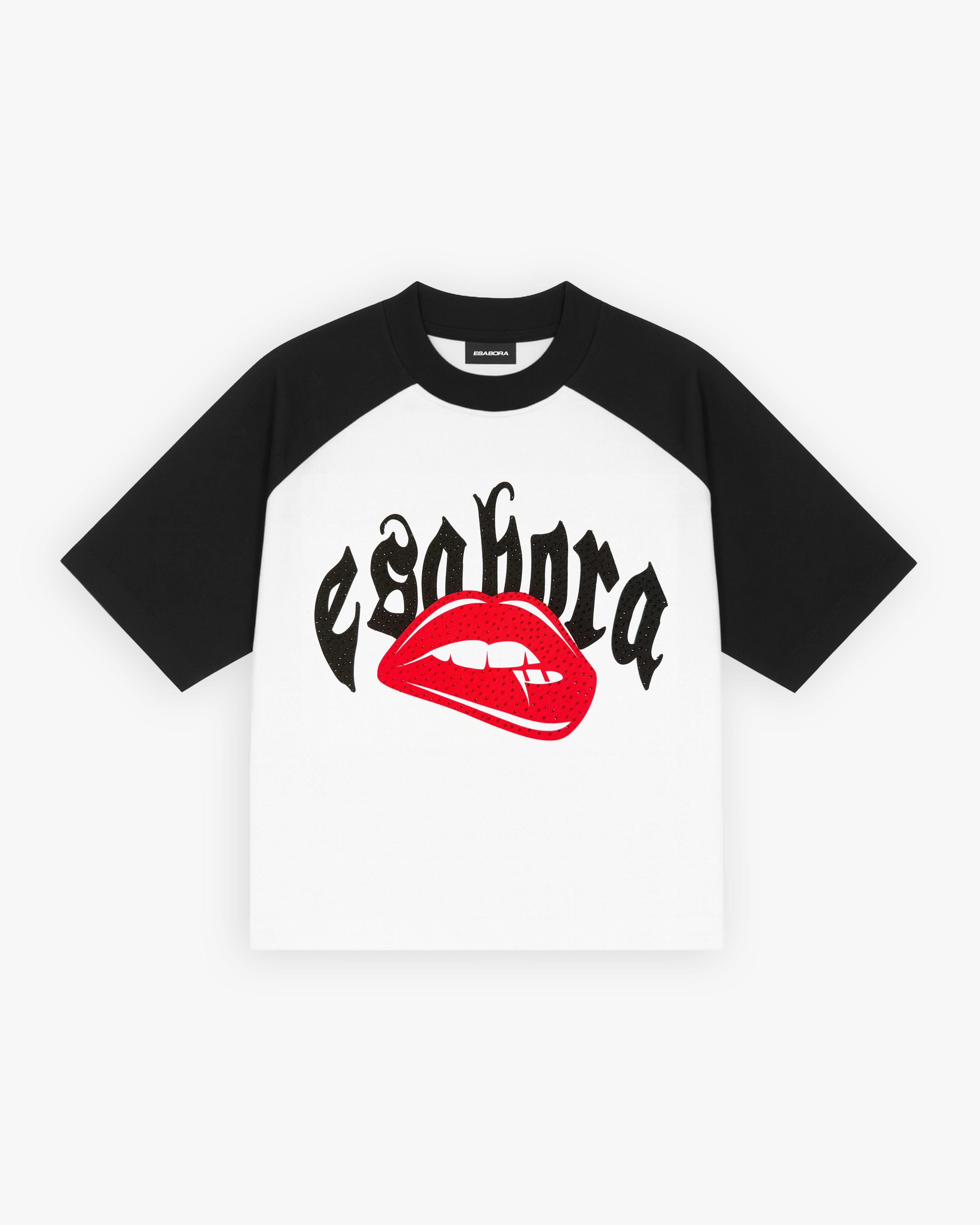 T-SHIRT LIPS_ WHITE//BLACK