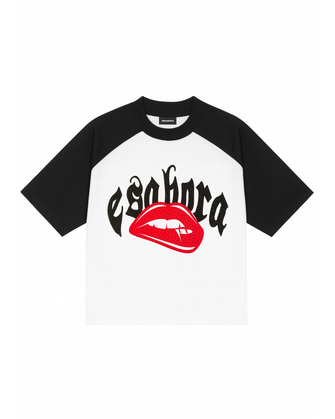 T-SHIRT LIPS_ WHITE//BLACK